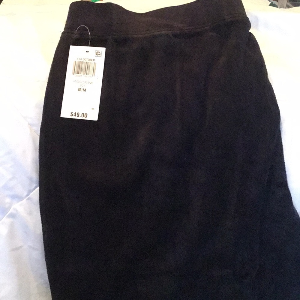 Karen Scott Velour Pants New
